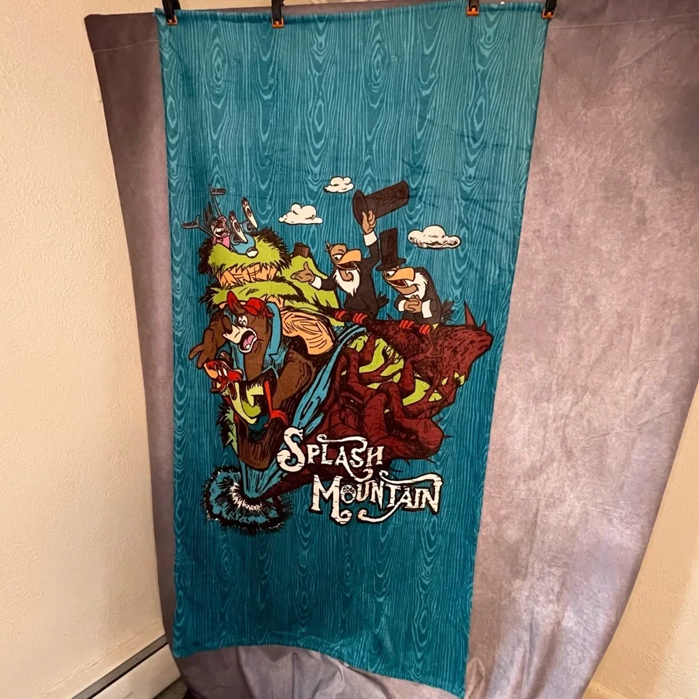 Disney Splash Mountain Teal and Red Towel